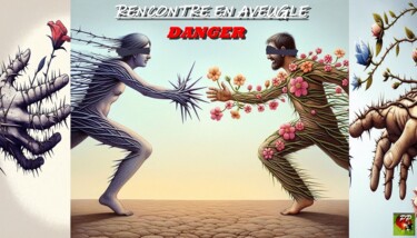 数字艺术 标题为“RENCONTRE EN AVEUGLE” 由Pierre Peytavin, 原创艺术品, AI生成的图像