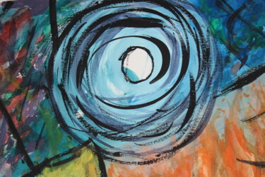 Pintura intitulada "Buraco Branco" por Luciano Calazans Marinho, Obras de arte originais, Aquarela