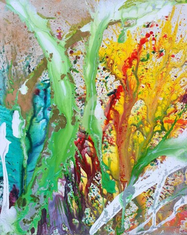 "Fiesta", series "Search for Harmony" Peinture intitulée ""Fiesta", series "S…" par Anastasiia Rakovchena, Œuvre d'art originale, Acrylique Monté sur Châssis en b…