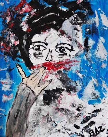 Peinture intitulée "O" par Jennifer Bazile, Œuvre d'art originale, Acrylique