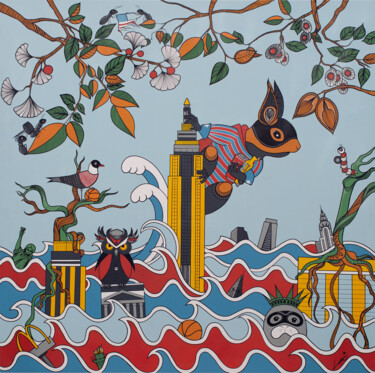 Ζωγραφική με τίτλο "La Nature reprend s…" από Paintings By Lore, Αυθεντικά έργα τέχνης, Ακρυλικό