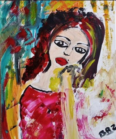 Peinture intitulée "Ciel" par Jennifer Bazile, Œuvre d'art originale, Acrylique Monté sur artwork_cat.