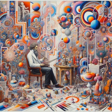 Arte digitale intitolato "Lavoro" da Giuseppe Cristadoro, Opera d'arte originale, Immagine generata dall'IA