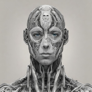 数字艺术 标题为“Human + Humanoid” 由Reskatorsilver, 原创艺术品, 数字打印