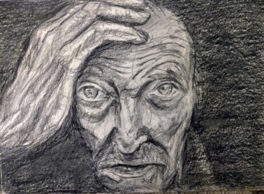 Schilderij getiteld "L'égarement" door Jonathan Max-Bernard, Origineel Kunstwerk, Grafiet