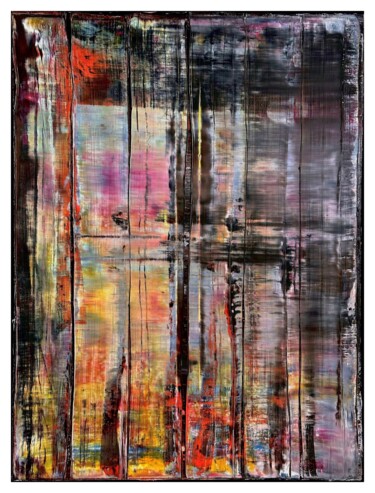 Painting titled "No. 1450_Homage to…" by Guido Lötscher, Original Artwork, Oil Mounted on Wood Stretcher frame