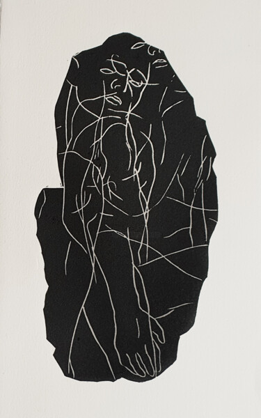 印花与版画 标题为“Wcielenie V” 由Luiza Kasprzyk, 原创艺术品, Linocuts