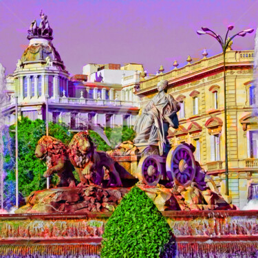 Fotografia intitolato "CIBELES" da Santos Merchán, Opera d'arte originale, Pittura digitale
