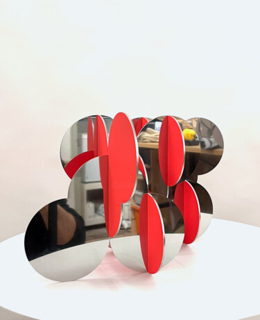 Sculptuur getiteld "CLD 02 AIP C FluorR…" door Alejandro Vega Beuvrin, Origineel Kunstwerk, Roestvrij Staal