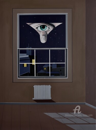 Peinture intitulée "L'oeil dans le ciel" par Paddy Manlay (Paddy), Œuvre d'art originale, Acrylique Monté sur Châssis en bois