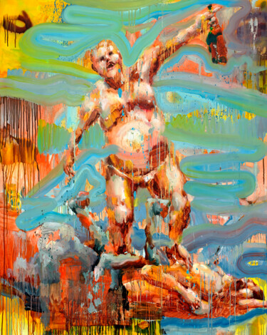 Painting titled "Gomorrah" by Thekairos, Original Artwork, Oil