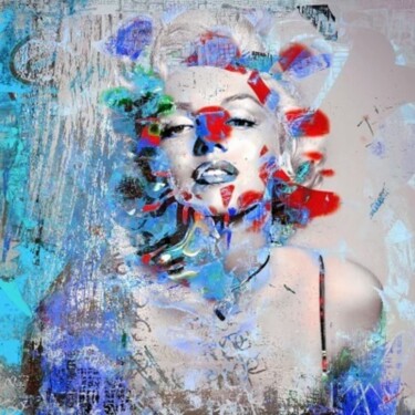Printmaking titled "Blue note" by Alain Vaissiere, Original Artwork, Digital Print