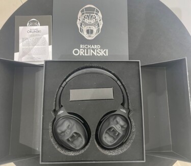 设计 标题为“Headphones Noir mat” 由Richard Orlinski, 原创艺术品