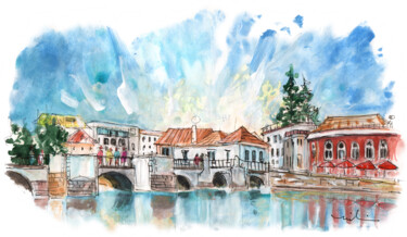 Painting titled "Tavira 08" by Miki De Goodaboom, Original Artwork, Watercolor