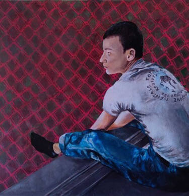 Schilderij getiteld "EVASIONE MENTALE TO…" door Mennato Tedesco, Origineel Kunstwerk, Olie