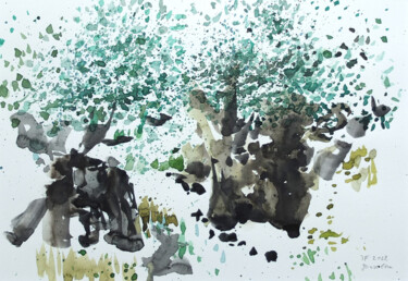 Painting titled "Gethsemane, Jerusal…" by Traudel Fährenkemper, Original Artwork, Watercolor