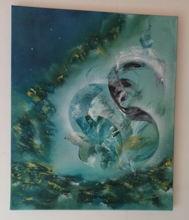 Peinture intitulée "A l'intérieur" par Virginie Gauthier, Œuvre d'art originale, Acrylique