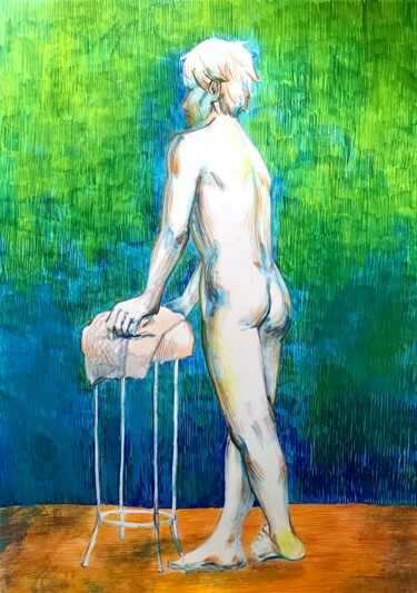Mother of the ocean Рисунок под названием "Mother of the ocean" - Konstantin Lakstigal, Подлинное произведение искусства, Маркер