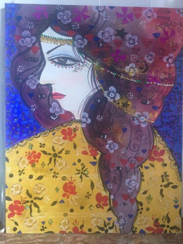 Painting titled "the queen" by Wankanok Nuchangphuak, Original Artwork, Acrylic