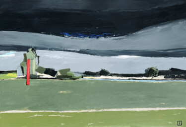 Peinture intitulée "La Saône" par Laurent Gilbert, Œuvre d'art originale, Acrylique Monté sur Châssis en bois