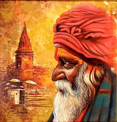"Sadhu" başlıklı Tablo Sangita Agarwal tarafından, Orijinal sanat, Akrilik