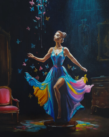 Портал желаний Painting titled "Портал желаний" by Mary Dian, Original Artwork, Acrylic Mounted on Wood Stretcher frame