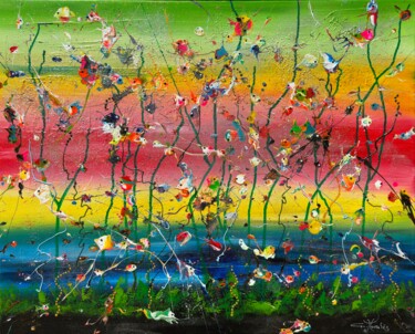 Peinture intitulée "Foisonnement" par Gilbert Morales, Œuvre d'art originale, Acrylique