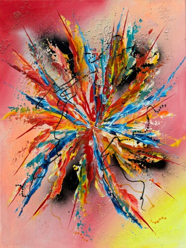 Peinture intitulée "Imprévu" par Gilbert Morales, Œuvre d'art originale, Acrylique Monté sur Plexiglas