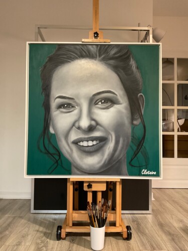 Peinture intitulée "Rebecca Ferguson" par Clotaire Charriere, Œuvre d'art originale, Huile