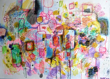 Painting titled "Fantasy with Flower…" by Rakhmet Redzhepov, Original Artwork, Acrylic