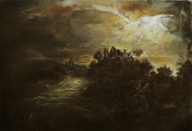 Painting titled "Returning Home" by Marko Karadjinovic, Original Artwork, Oil