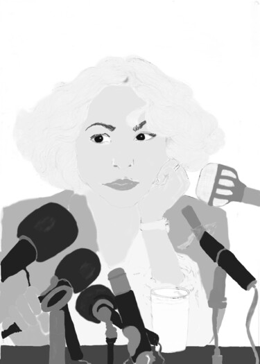 Drawing titled "The Black and White…" by Sarah Sene, Original Artwork, Pencil