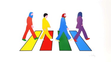 印花与版画 标题为“Abbey Road.” 由Marco Lodola, 原创艺术品, 丝网印刷