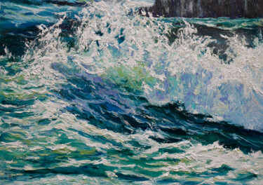Peinture intitulée "Breaking Light" par Liudmila Pisliakova, Œuvre d'art originale, Huile Monté sur Châssis en bois
