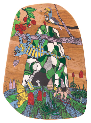 Ζωγραφική με τίτλο "La Nature reprend s…" από Paintings By Lore, Αυθεντικά έργα τέχνης, Ακρυλικό