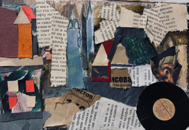 Collages intitulée "Город мастеров" par Sofia Gorustovich, Œuvre d'art originale, Collages