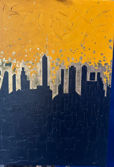 Pintura titulada "Paris - New York" por Lola, Obra de arte original, Oleo