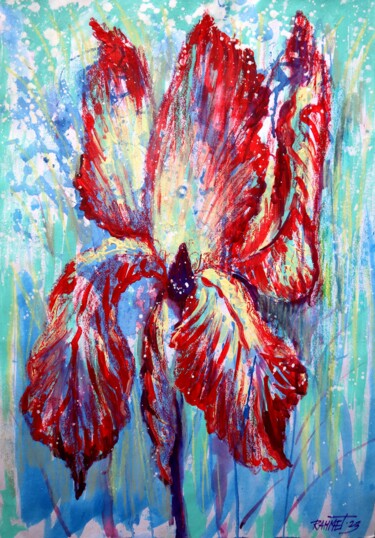 Painting titled "Fantasy with Flower…" by Rakhmet Redzhepov, Original Artwork, Acrylic