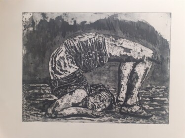 Printmaking titled "Noeud" by Bergstrasser Laurent, Original Artwork, Etching