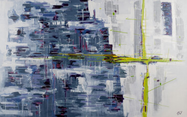 Peinture intitulée "Fissures" par Mü, Œuvre d'art originale, Acrylique Monté sur Châssis en bois