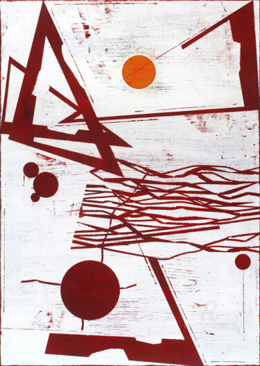 Schilderij getiteld "Place Within Reach…" door Petr Strnad, Origineel Kunstwerk, Acryl