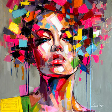 Peinture intitulée "Milana" par Lana Frey, Œuvre d'art originale, Acrylique Monté sur Châssis en bois