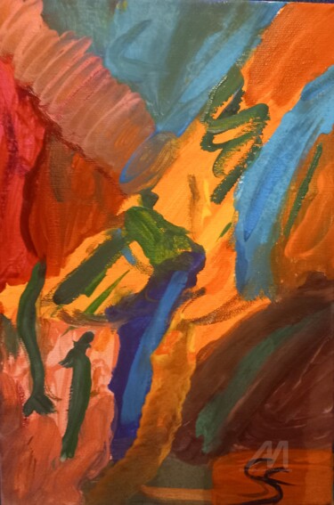 Картина под названием "Painting "EasyMind"" - Rikortgallery, Подлинное произведение искусства, Акрил Установлен на Другая же…