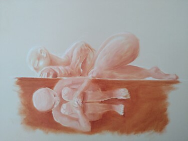 Tekening getiteld "Sans titre 201804" door Max No, Origineel Kunstwerk, Olie