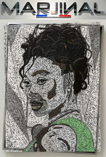 VITILIGO / SCULPTURE CHÂSSIS-DÉCALÉ-MARJINAL D INOX Peinture intitulée "VITILIGO / SCULPTUR…" par Marjinal Artiste Peintre Décalé Français, Œuvre d'art originale, Acrylique Mon…