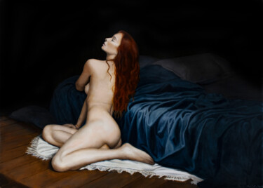 Peinture intitulée "Un instant suspendu" par Jean-Pierre André Leclercq, Œuvre d'art originale, Huile Monté sur Châssis en b…