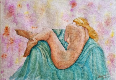 「Riposo」というタイトルの絵画 Solange Esposito (SEsposito)によって, オリジナルのアートワーク, 水彩画