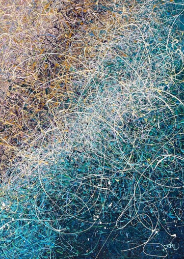 Waves Painting titled "Waves" by Nadiia Antoniuk, Original Artwork, Acrylic