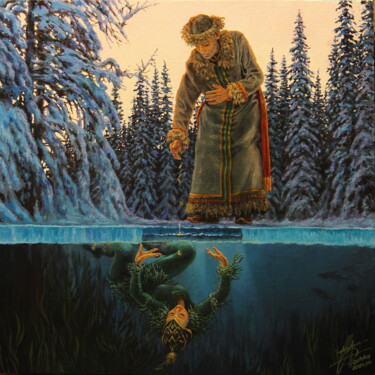 REFLECTION Pittura intitolato "REFLECTION" da Georgij Inesin (Georgy Ineshin Georgij Inesin), Opera d'arte originale, Olio Montato su T…