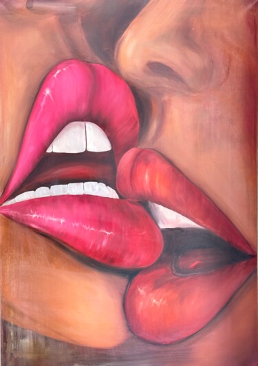 Sweet lips 绘画 标题为“Sweet lips” 由Iryna Macautsova, 原创艺术品, 油